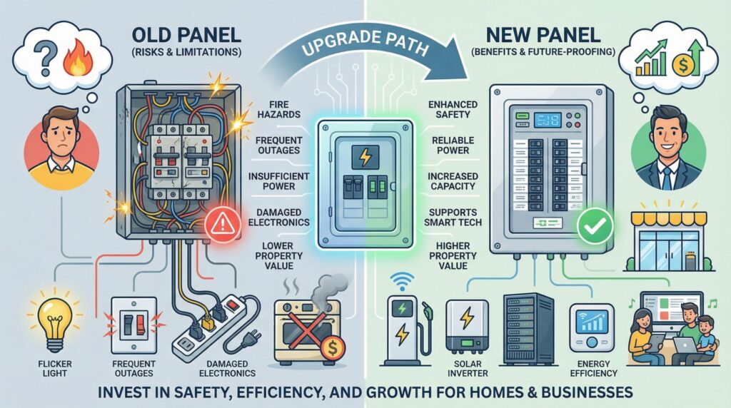 ⚡ Benefits of Electrical Panel Upgrades for Homes and Businesses